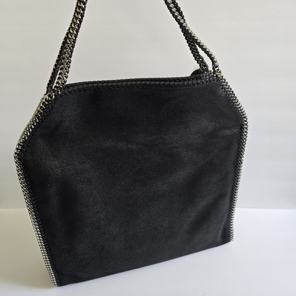 Stella McCartney Shaggy Deer Falabella Large Tote Bag Black - Picture 4 of 11